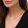 Thumbnail Image 1 of 5.00 CT. T.W. Diamond Graduated Tennis Necklace in 10K White Gold - 17"