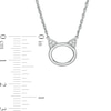 Diamond Accent Cat Necklace in Sterling Silver