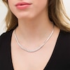 3.00 CT. T.W. Composite Diamond Graduated Necklace in 10K White Gold