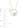 0.23 CT. T.W. Composite Diamond Open Circle Pendant in 10K Gold