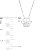 Thumbnail Image 2 of Diamond Accent Heart Paw Print Necklace in 10K White Gold