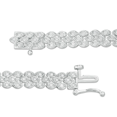 1.00 CT. T.W. Diamond Triple-Row Tennis Bracelet in Sterling Silver