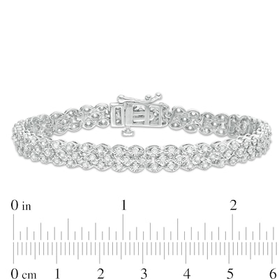 1.00 CT. T.W. Diamond Triple-Row Tennis Bracelet in Sterling Silver