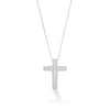 Thumbnail Image 0 of 1.00 CT. T.W. Diamond Multi-Row Cross Pendant in Sterling Silver