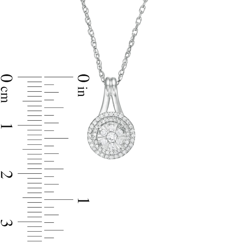 0.29 CT. T.W. Composite Diamond Frame Pendant in Sterling Silver