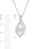 0.07 CT. T.W. Composite Diamond Twist Flame Pendant in Sterling Silver and 10K Rose Gold