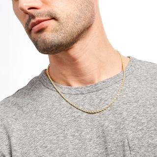 3.15mm Evergreen Rope Chain Necklace in Hollow 10K Gold