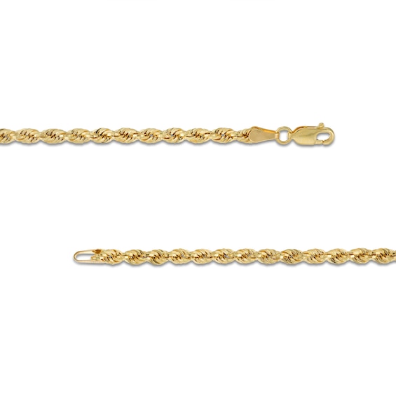 3.15mm Evergreen Rope Chain Necklace in Hollow 10K Gold