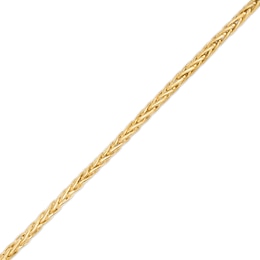 Italian Gold 3.5mm Wheat Chain Bracelet in Hollow 14K Gold - 7.5&quot;