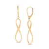 Infinity Ribbon Drop Earrings in 10K Gold