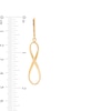 Infinity Ribbon Drop Earrings in 10K Gold