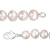 Thumbnail Image 2 of 8.5-9.5mm Dyed Pink Freshwater Cultured Pearl Strand Bracelet with Sterling Silver Clasp-7.5"