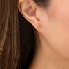Thumbnail Image 1 of Emerald-Cut Citrine Solitaire Stud Earrings in 14K Gold