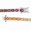 Thumbnail Image 2 of Oval Multi-Gemstone Tennis Bracelet in Sterling Silver