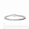 Oval Multi-Gemstone Tennis Bracelet in Sterling Silver