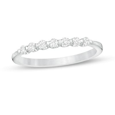 0.25 CT. T.W. Diamond Seven Stone Band in 14K White Gold