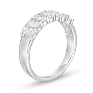 1.00 CT. T.W. Diamond Double Row Anniversary Band in 14K White Gold