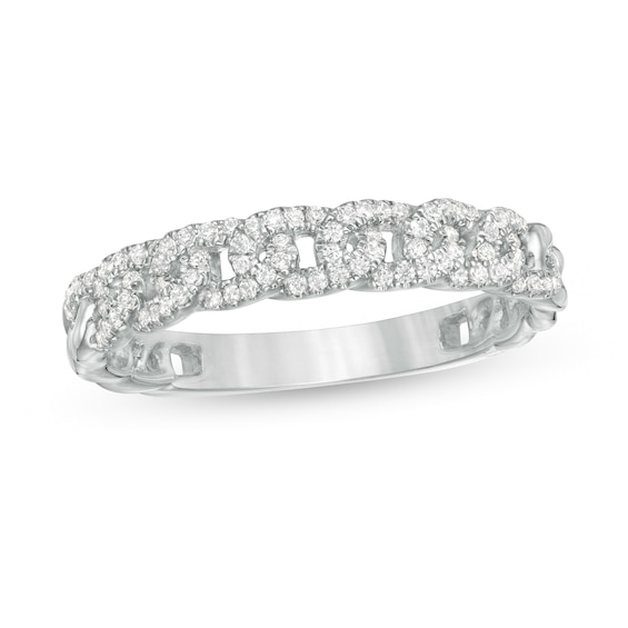 0.25 CT. T.W. Diamond Chain Link Anniversary Band in 14K Gold