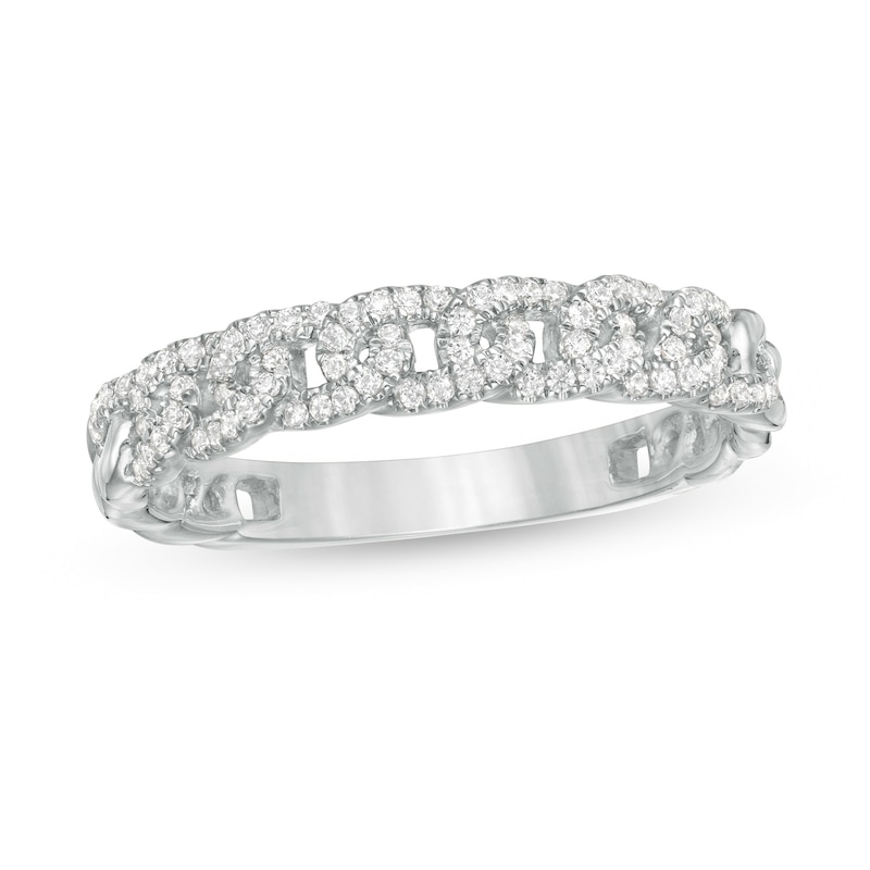 0.25 CT. T.W. Diamond Chain Link Anniversary Band in 14K Gold|Peoples Jewellers