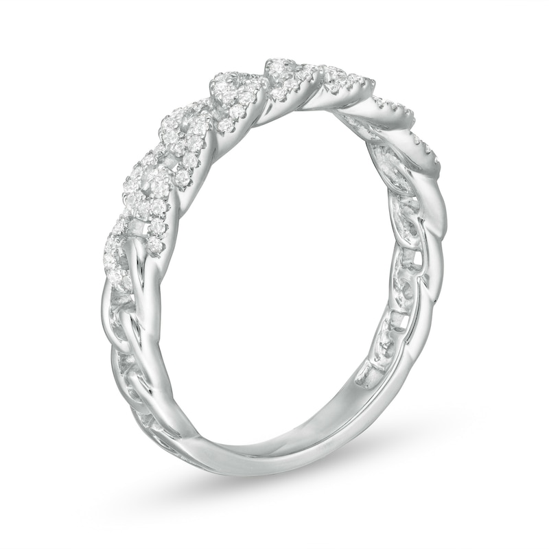 0.25 CT. T.W. Diamond Chain Link Anniversary Band in 14K Gold|Peoples Jewellers