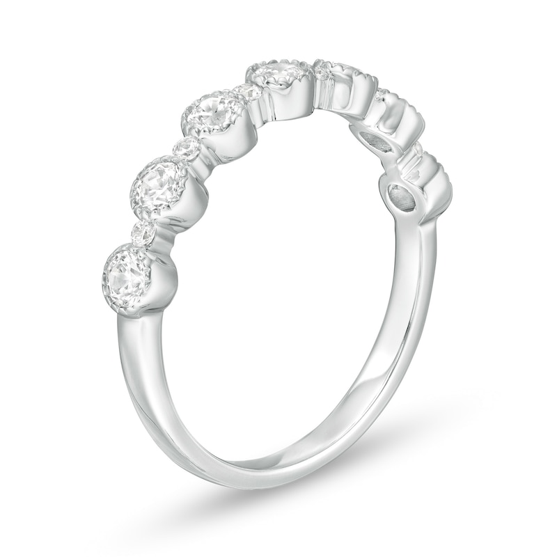 0.45 CT. T.W. Diamond Vintage-Style Anniversary Band in 14K White Gold|Peoples Jewellers