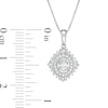 Marilyn Monroe™ Collection 0.37 CT. T.W. Oval Diamond Frame Starburst Pendant in 10K White Gold