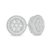 Thumbnail Image 0 of 0.50 CT. T.W. Composite Diamond Frame Vintage-Style Stud Earrings in Sterling Silver