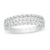 Thumbnail Image 0 of 0.18 CT. T.W. Diamond Rope Edge Anniversary Band in 10K White Gold