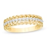 Thumbnail Image 1 of 0.18 CT. T.W. Diamond Rope Edge Anniversary Band in 10K Gold