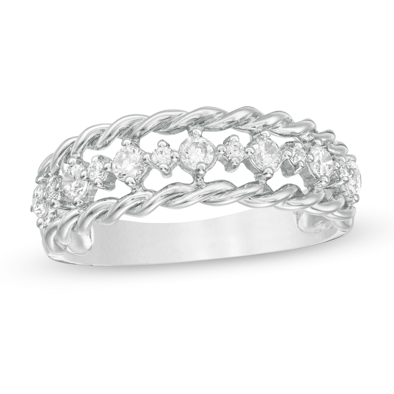 0.37 CT. T.W. Diamond Rope Edge Anniversary Band in 10K Gold|Peoples Jewellers