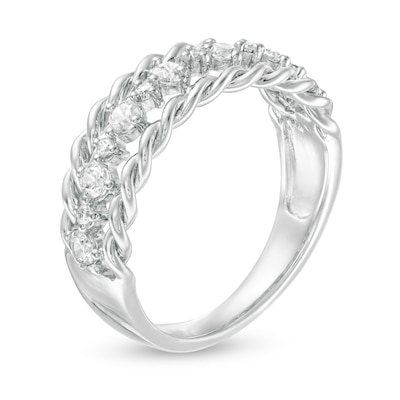 0.37 CT. T.W. Diamond Rope Edge Anniversary Band in 10K Gold