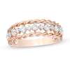 0.37 CT. T.W. Diamond Rope Edge Anniversary Band in 10K Rose Gold