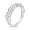 Thumbnail Image 2 of 0.18 CT. T.W. Diamond Twist Edge Anniversary Band in 10K White Gold