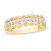 Thumbnail Image 1 of 0.18 CT. T.W. Diamond Twist Edge Anniversary Band in 10K Gold