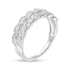 0.37 CT. T.W. Diamond Leaf Double Row Anniversary Band in 10K Gold