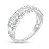 Thumbnail Image 2 of 0.45 CT. T.W. Diamond Double Row Beaded Edge Anniversary Band in 10K White Gold