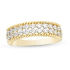 Thumbnail Image 1 of 0.45 CT. T.W. Diamond Double Row Beaded Edge Anniversary Band in 10K Gold