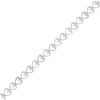 Thumbnail Image 1 of Hallmark Diamonds Love 0.085 CT. T.W. Diamond Sideways Alternating Hearts Bracelet in Sterling Silver - 7.5"