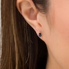 Thumbnail Image 1 of Pear-Shaped Blue Sapphire Solitaire Stud Earrings in 14K Gold