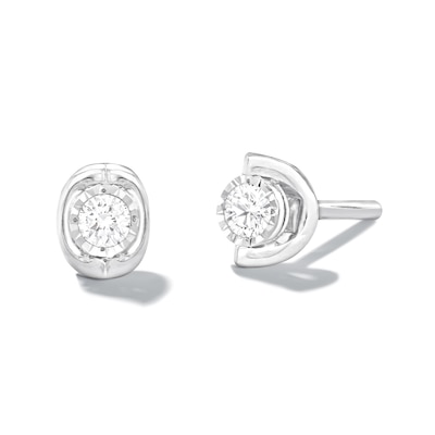 0.10 CT. T.W. Diamond Solitaire Stud Earrings in 10K Gold