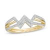 Wonder Woman™ Collection 0.116 CT. T.W. Diamond Symbol Ring in 10K Gold