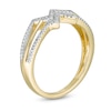 Wonder Woman™ Collection 0.116 CT. T.W. Diamond Symbol Ring in 10K Gold