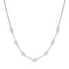 Marilyn Monroe™ Collection 0.45 CT. T.W. Diamond Marquise Station Necklace in 10K White Gold