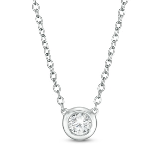 Marilyn Monroe™ Collection 0.18 CT. Solitaire Necklace in 10K White Gold