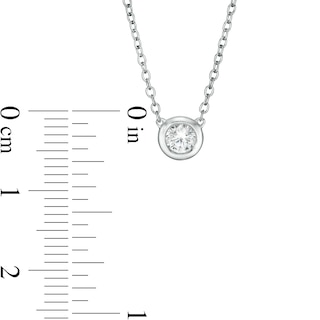 Marilyn Monroe™ Collection 0.18 CT. Solitaire Necklace in 10K White Gold