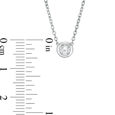 Marilyn Monroe™ Collection 0.18 CT. Solitaire Necklace in 10K White Gold