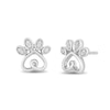Thumbnail Image 0 of Hallmark Diamonds Family Diamond Accent Paw Stud Earrings in Sterling Silver