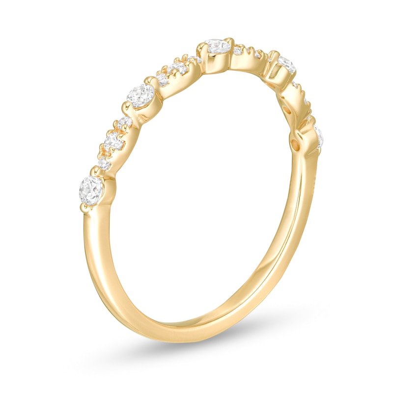 Main Image 3 of 0.25 CT. T.W. Diamond Alternating Band in 10K Gold