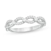 Thumbnail Image 0 of 0.25 CT. T.W. Diamond Twist Shank Anniversary Band in 10K White Gold