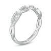 Thumbnail Image 2 of 0.25 CT. T.W. Diamond Twist Shank Anniversary Band in 10K White Gold